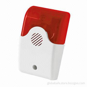 Wireless siren alarm system, combines alarm host and siren with flash together